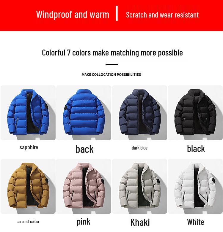 Unisex Winter Thickened Cotton Jacket - Warm, Versatile Casual Outerwear for Couples and Youth