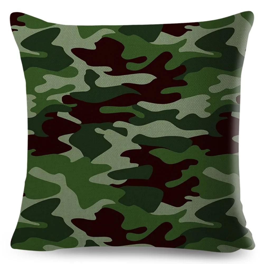 Heimdeko Geometrische Kissenbezüge Dekorative Militär-Camo Kissenbezüge Schlafzimmer Wohnzimmer Sofa Autos
