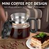 16oz Glass Coffee Mug Heat Resistant Coffee Pot Mini Coffee Pot Mug with Leak Proof Lids and Handle Mocha Pots for Espresso Tea