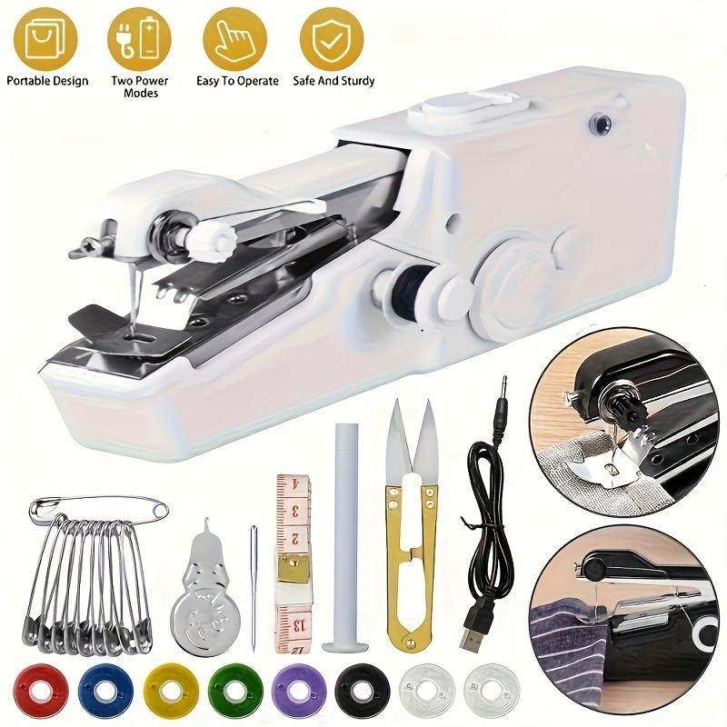 Mini Přenosný Ruční Šicí Stroj Napájený USB Bezdrátový Provoz S Cestovním DIY Příslušenstvím Odolný Bezpečný Rychlé Domácí Opravy
