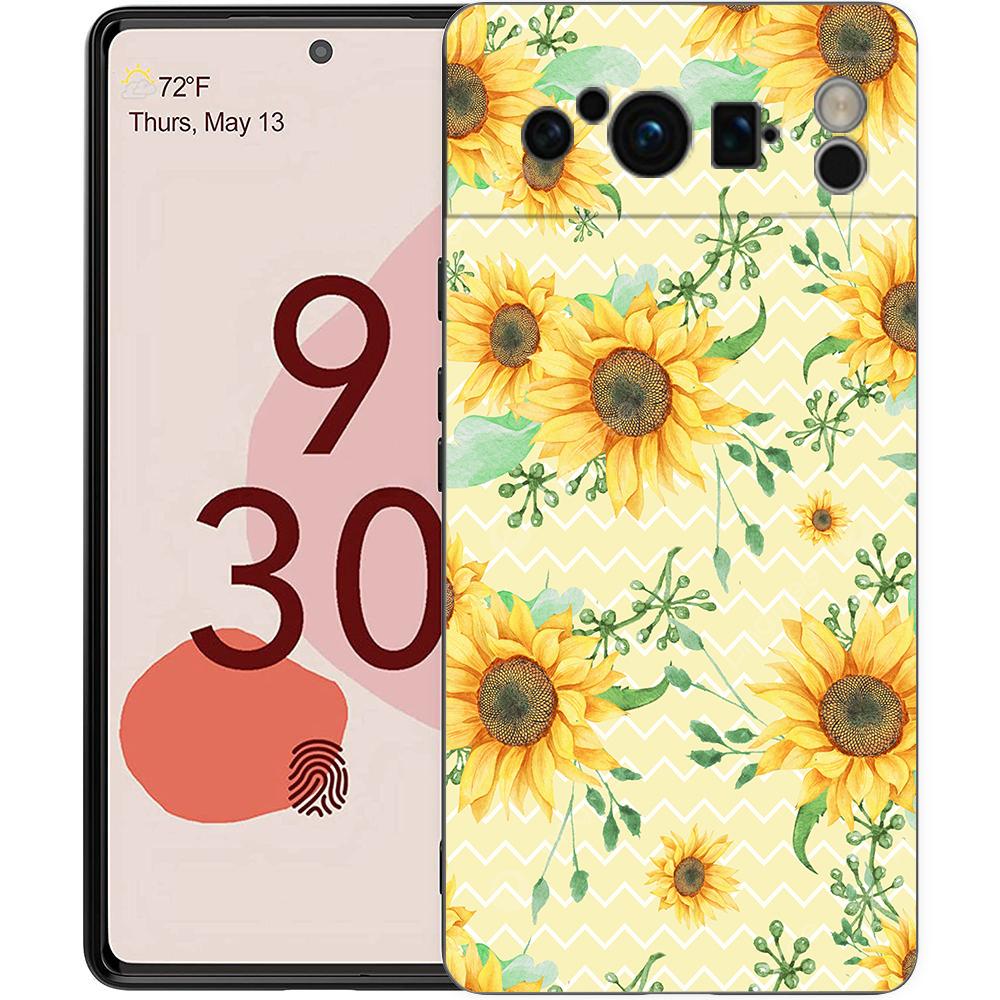 Summer Daisy Sunflower Floral Flower Phone Case for Google Pixel 8 7 6 7A 6A Pro 5G Shockproof Silicone 9 Pro XL 8 Pro 5G Shell