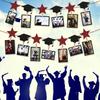 Celebrate Graduation Photo Banner Black Gold Picture Banner  Graduation Season Themed Party
