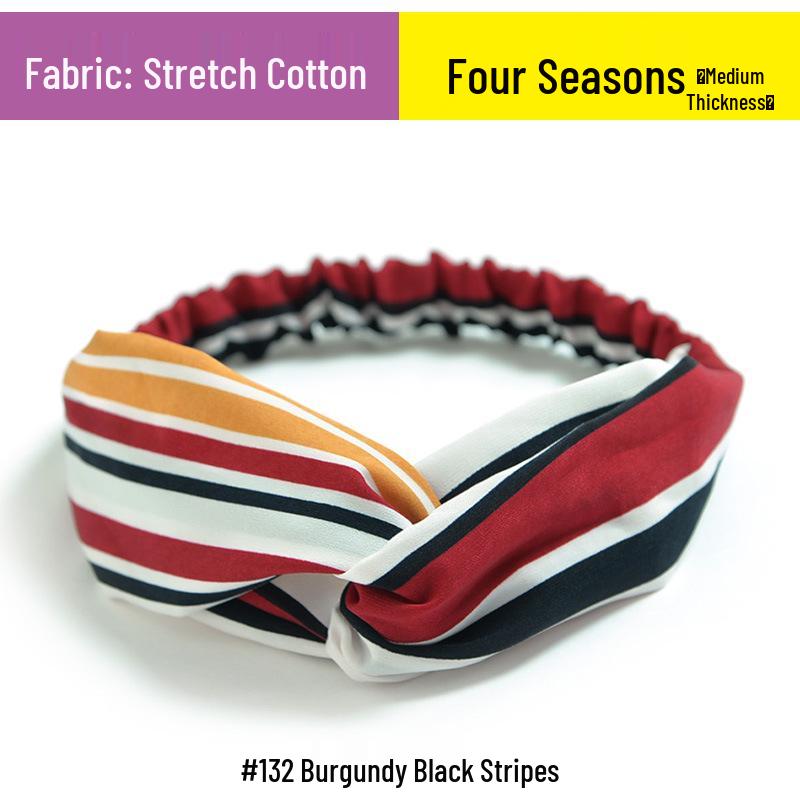 Koreanisches florales Chiffon-Elastik-Stirnband für Damen - Frischer Stil Haaraccessoire