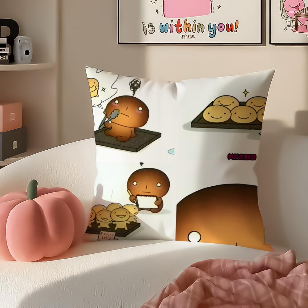 Japan Kawaii KKogepanS Cushion Cover Pillowcase Short Plush Invisible zipper Room Sofa Cushion Cover