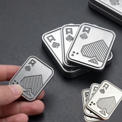 Layer Three Aaa Poker Fidget Slider Metal Edc Toys Portable Relief Tool Anxiety Stress Easing Toys For Adults Office Relax