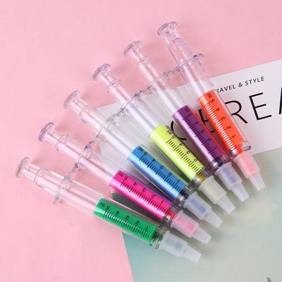 Koreanischer Kreativer Spritzenförmiger Fluoreszierender Marker Stift für Kinderzeichnungen