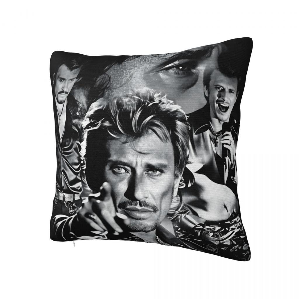 Johnny Hallyday Rock Star Pillow Case Kawaii Pillow Cover Polyester Design Cushion Cover Pillowcases For Sofa Home Decorative