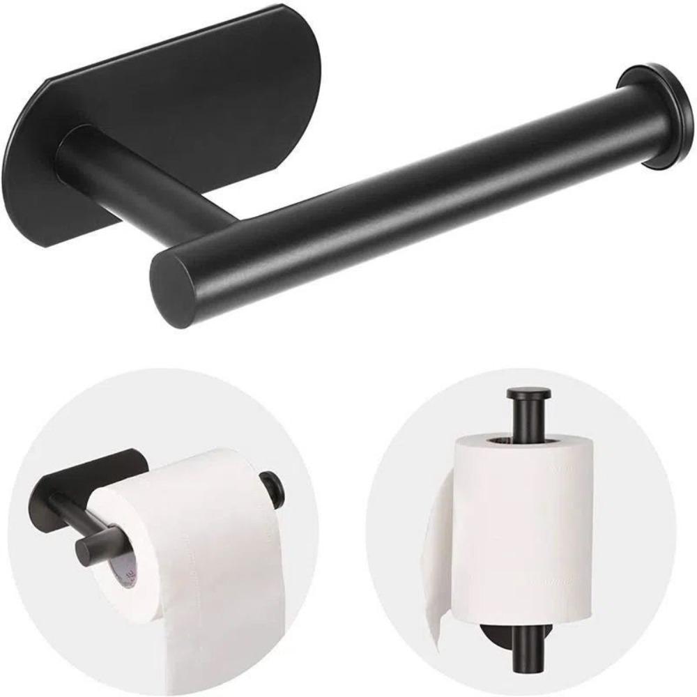 Stainless Steel Toilet Paper Holder No Drill Bathroom Tissue Holder Hanger Paper Towel Holders for Kitchen Bathroom Accessories