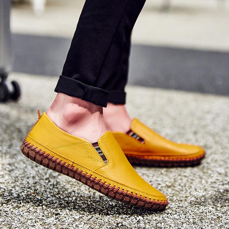 Herren Übergröße Formelle Leder Slipper Loafers - Grenzüberschreitende Lässige Rindsleder Slipper