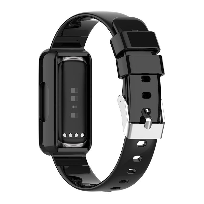 Curea Smartwatch Integrată pentru Fitbit Inspire 3, Curea Ajustabilă din Silicon cu Carcasă pentru Ceas