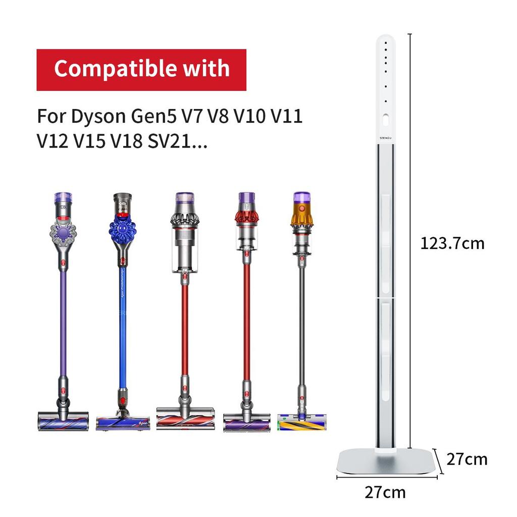 Satuo S3 Aluminium-Staubsaugerhalterung für Dyson V7, V8, V10, V11, V15 und V12 Slim, Staubsaugerständer mit Aufbewahrungsmöglichkeit