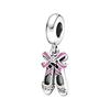 Sapatilha de Ballet Punk Pingente em Prata 925 Joias Femininas 798339CZ