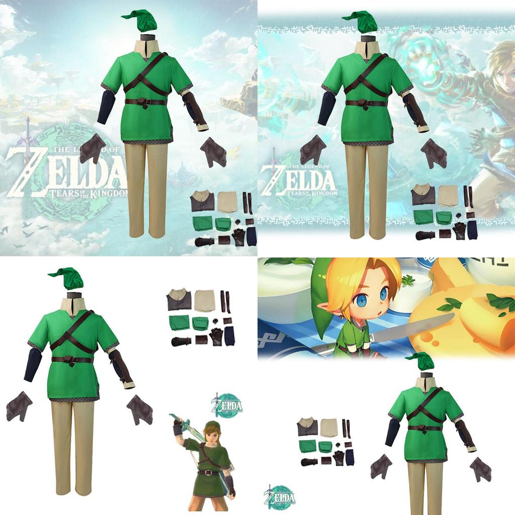 Legend Of Zelda Link Cosplay Costume Halloween Men's Outfit Xs-xxxl