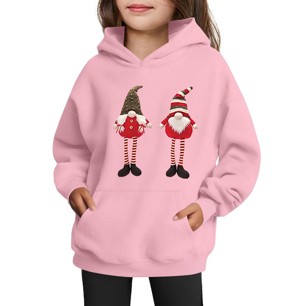 Sweatshirts For Teen Girls Hoodies Long Sleeve Drawstring Pullover Cute Printed Oversized Hoodie Christmas