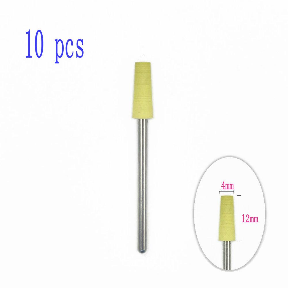 6pcs/10pcs Silicone Rubber Dental Polishing Polisher Grinders Nail Drill Bits for Electric Manicure 2.35mm Shank