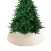 Christmas Tree Base Cover Knitted Rustic Chunky Ring Cream Rhombic Edge Christmas Tree Stand Cover For Farmhouse Home Winter