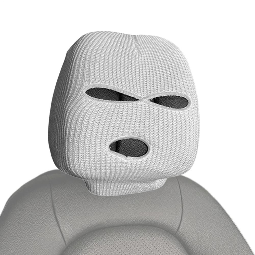 

1 Pair Funny Headrest Covers Washable Universal Fit for Car SUV Truck Van Auto Vehicle Halloween Decorations чорний