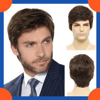 2025 European Fashion Short Straight Wig For Men HW830
