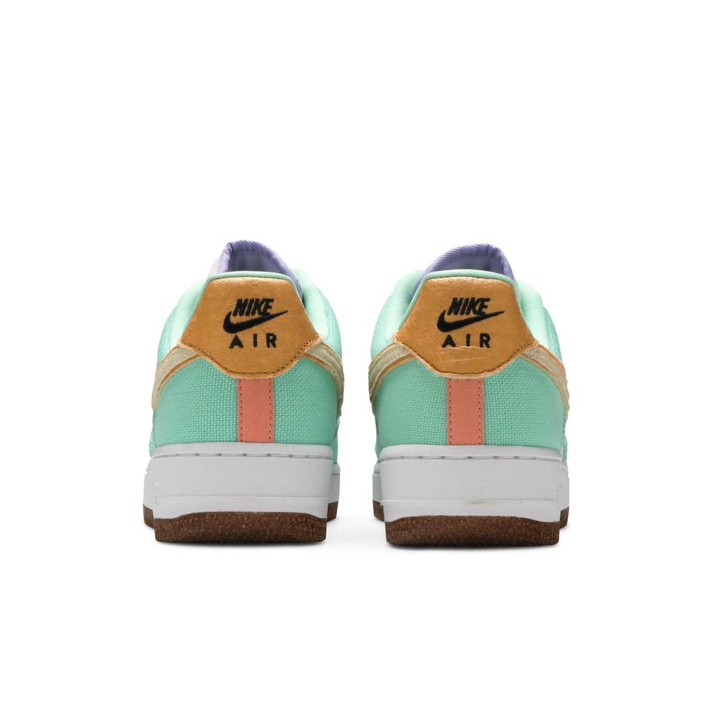 Nike Womens Air Force 1 '07 LX 'Happy Pineapple' (women's sizes) Green Glow / Coconut Milk / Metallic Gold Skateboard Shoes CZ0268 300