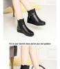 Women's Winter Plush Leather Ankle Boots - Soft Sole, Non-Slip, Ideal for Middle-Aged and Elderly.