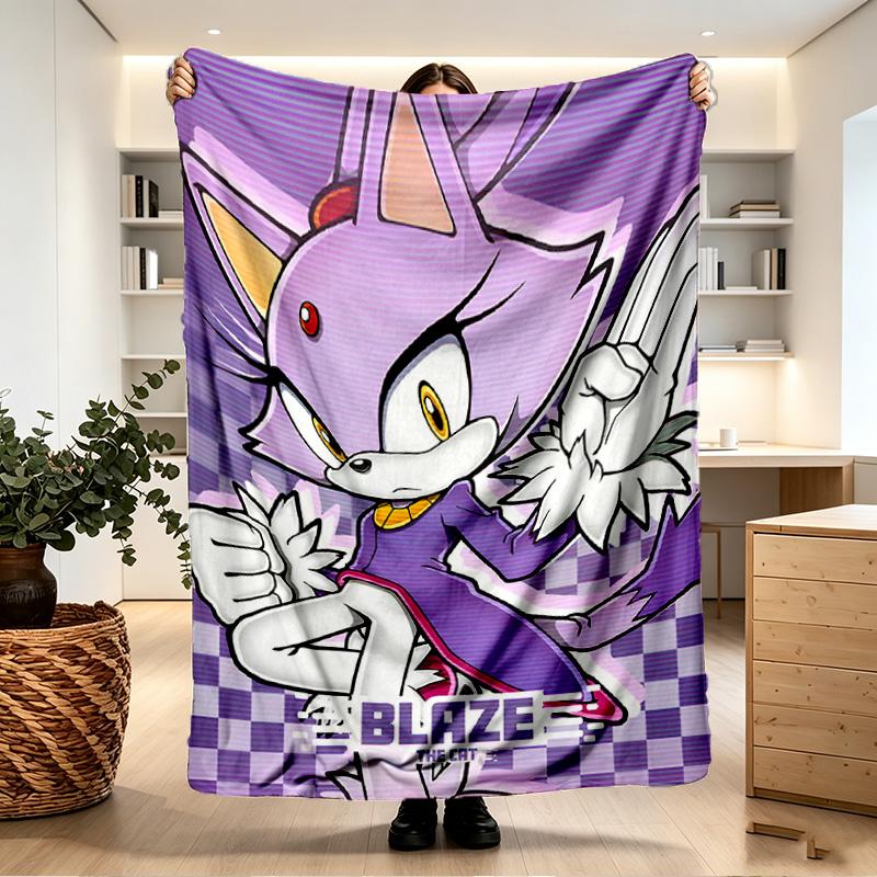 Sonic Print Blanket - Soft & Comfortable, for Bedroom, Travel, Sofa, Home Decoration - Birthday Christmas Gift for Friend