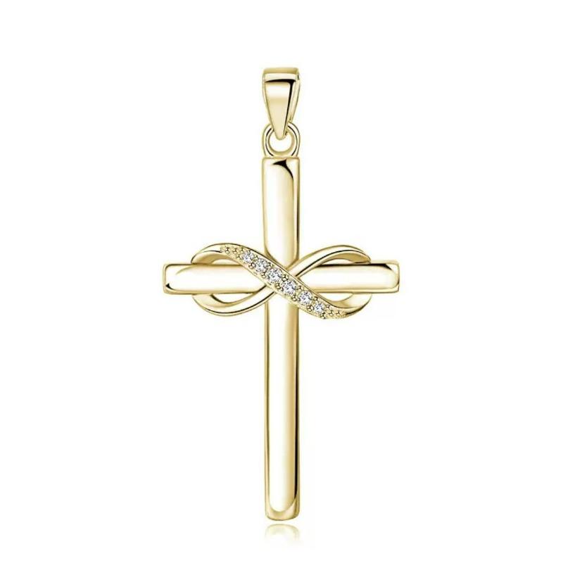 S925 Sterling Silver Cross Pendant Necklace