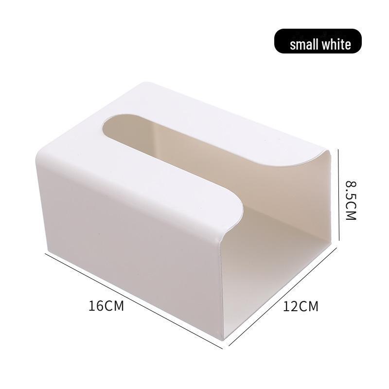 Selbstklebende Taschentuchbox zur Wandmontage: Stanzfrei, Kunststoff, Multifunktion