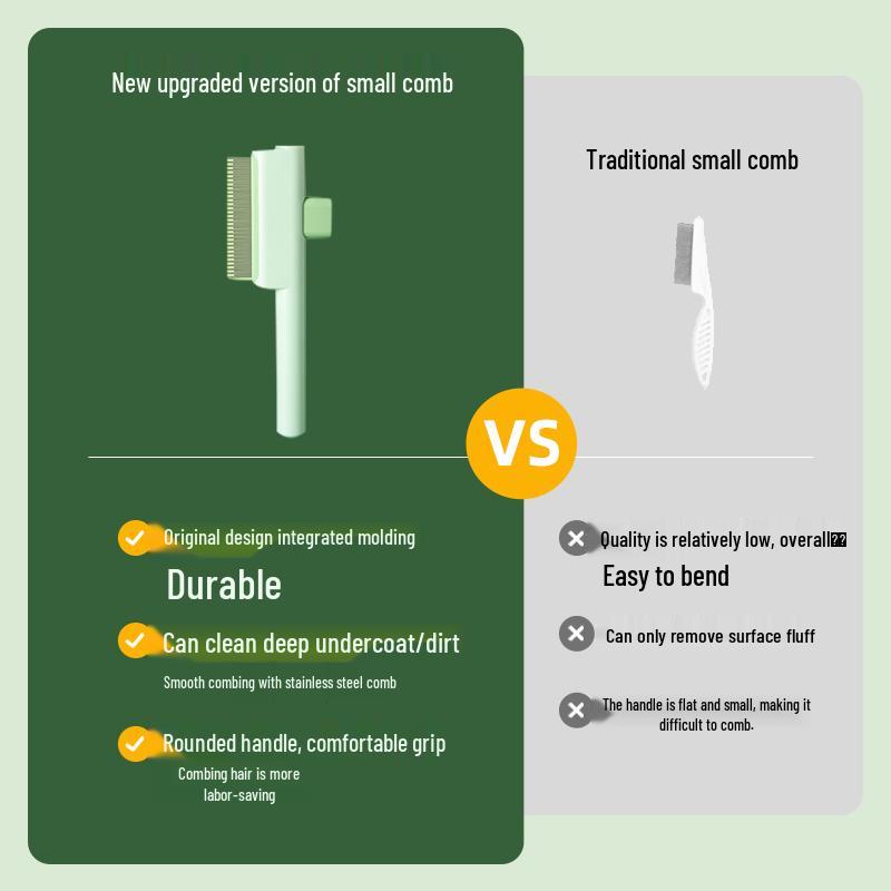 Open Knot Pet Comb: One-Key Loose Hair Removal Brush for Cats & Dogs