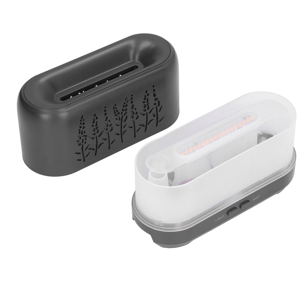 Humidifier 200ml USB Powered Hollow Flame Ambience Lamp Ultrasonic Atomization Aromatherapy