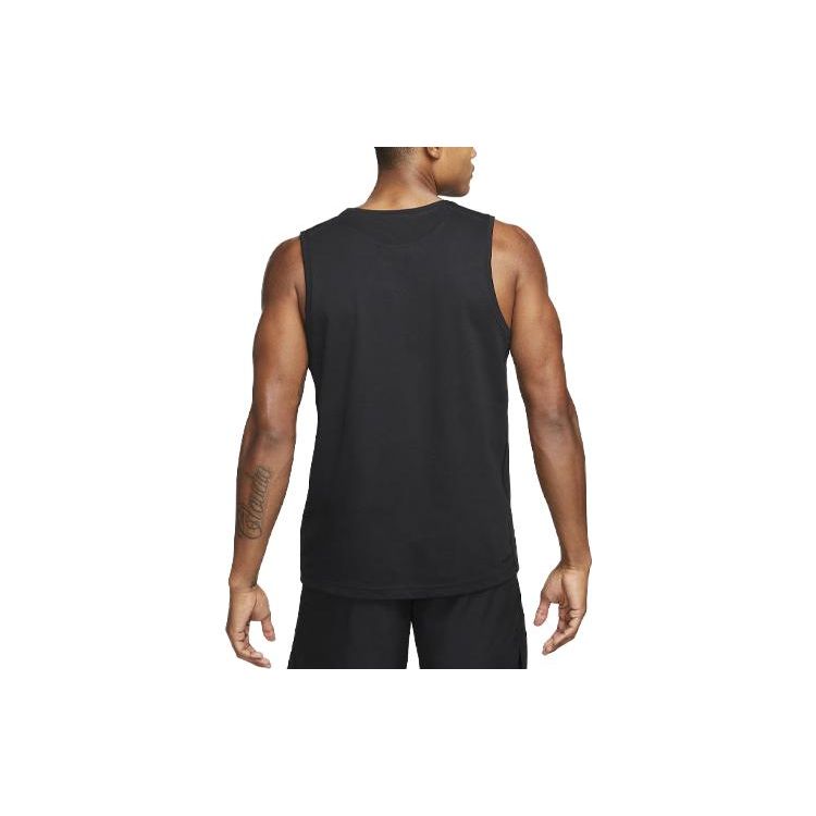 Nike Dri-FIT Primary Embroidered Logo Tank Top Men Tops Black DV9833-010
