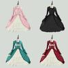 Gothic Medieval Dress For Women Vintage Ethnic Party Gown With Bow Tie For Spring