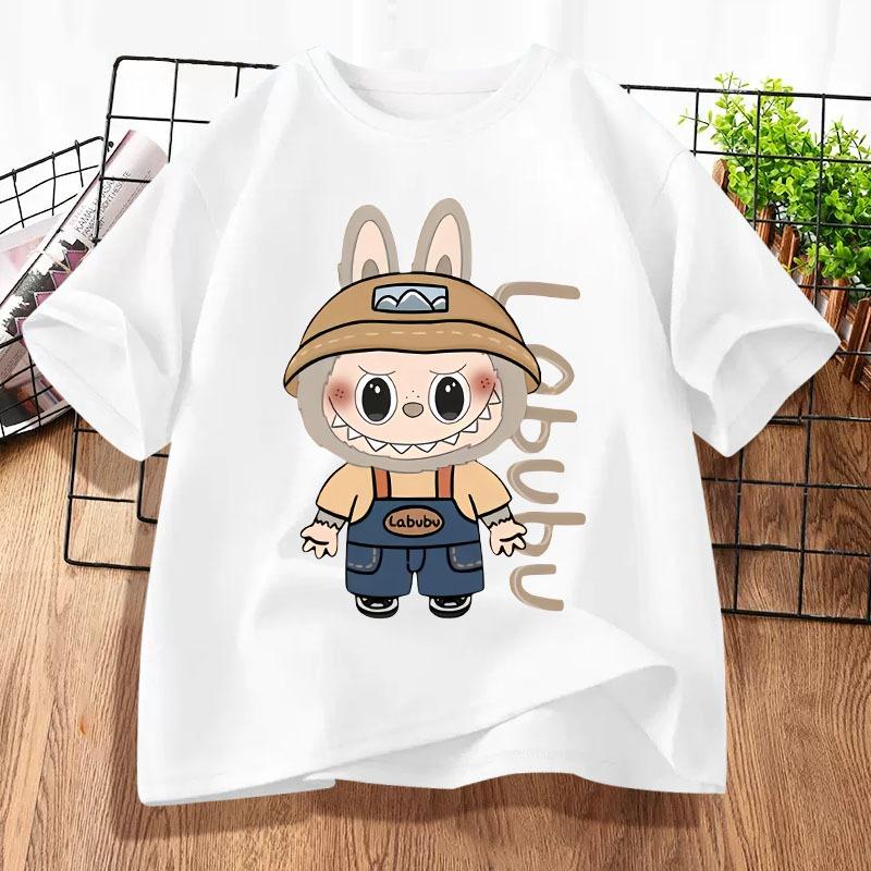 Labubu children's short sleeved T-shirt is soft and comfortable