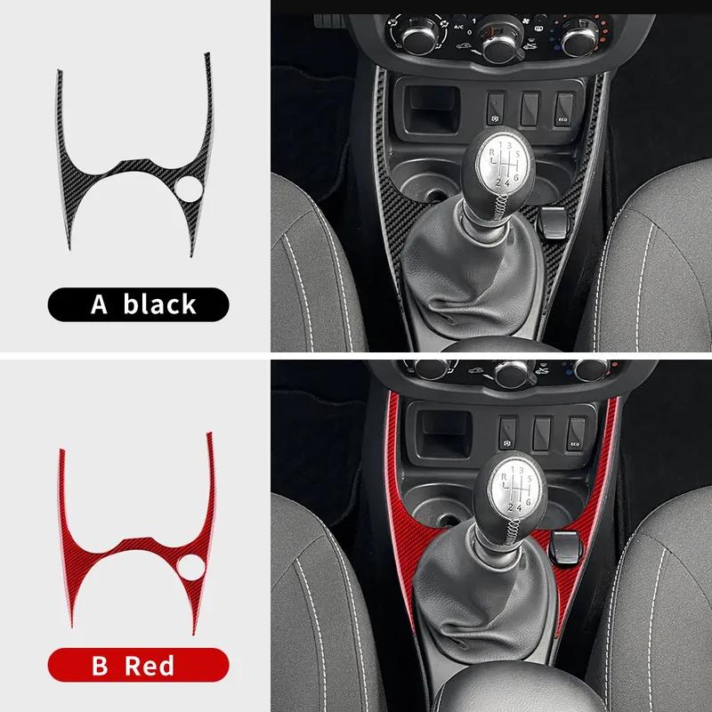Real Soft Carbon Fiber Sticker LHD RHD For Dacia Duster 2014 2015 2016 2017 2018 Car Central Control AC Frame Interior Trim
