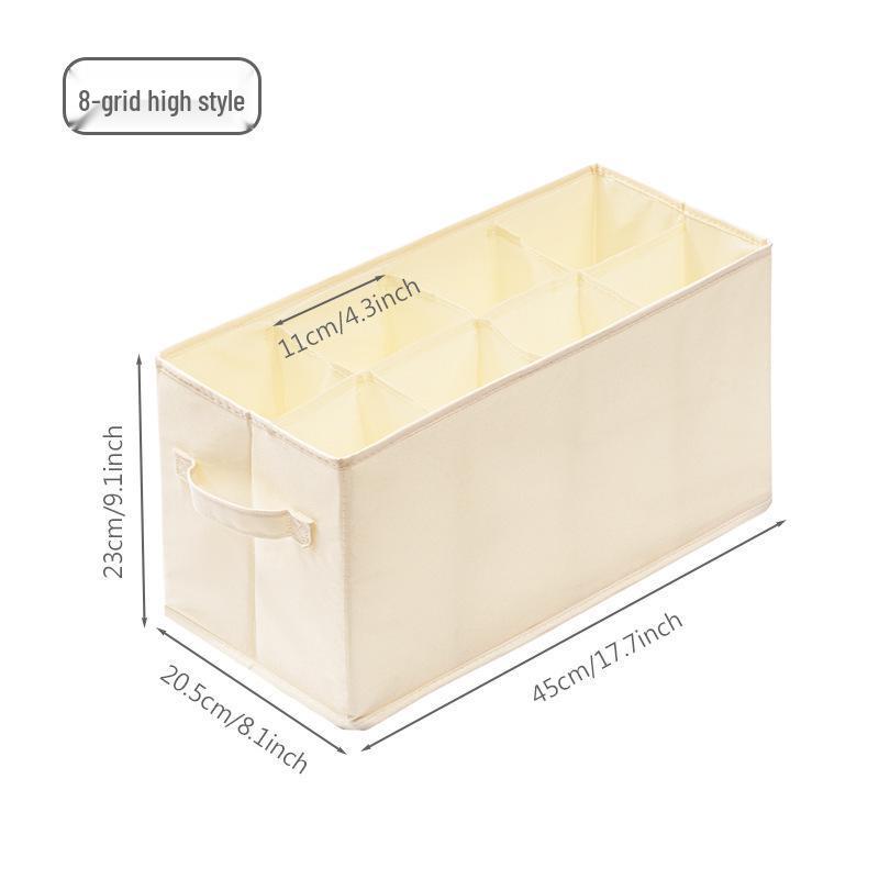 47cm Foldable Cotton Underwear Organizer for Wardrobe Drawer - Extended Version
