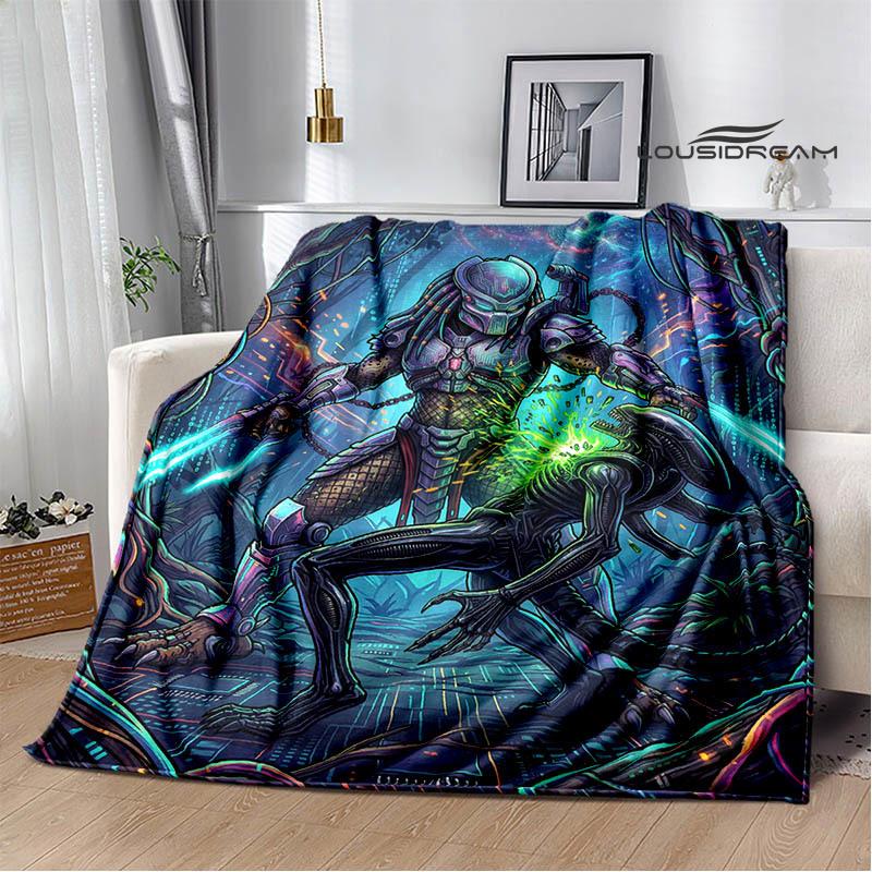 AVP Alien Vs Predator Blanket Picnic Blanket Warm Blankets Outdoor Blanket Home Bed Linings Blankets for Beds Birthday Gift