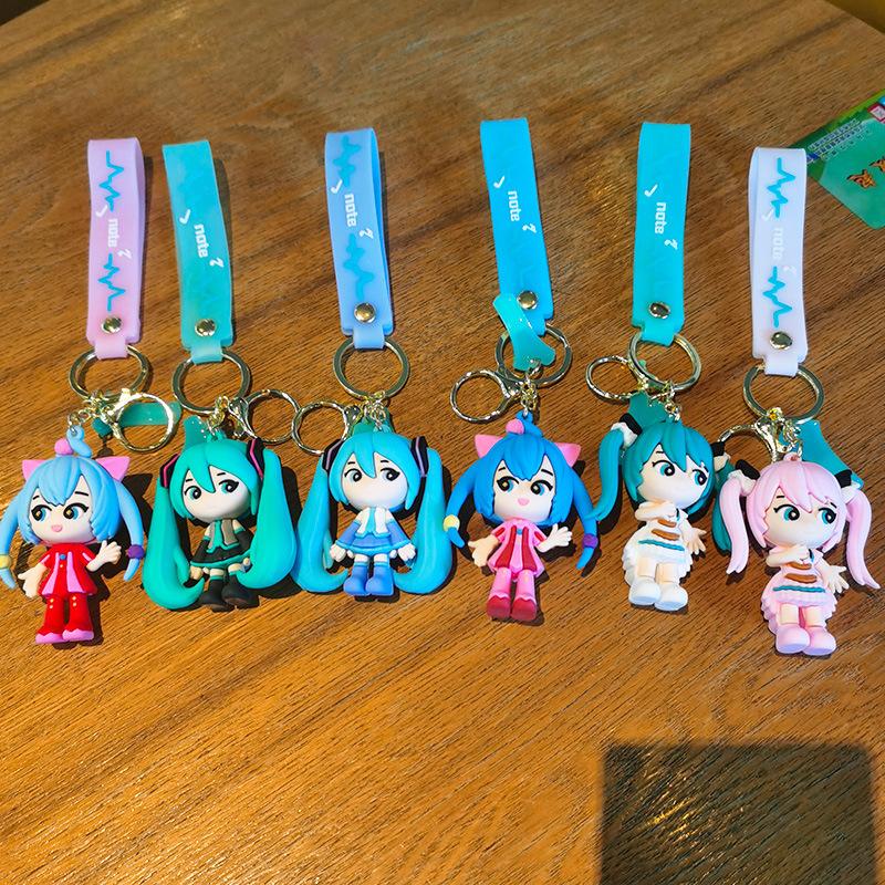 2nd Generation Miku Keychain Cartoon and Cute Ins Gift Car Bag Schoolbag Girls Doll Machine Companion Gift Personalized Gift Y2k