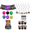 Party Supplies Vintage 80s 90s Style Birthdays Theme Decorative Dinnerware Set