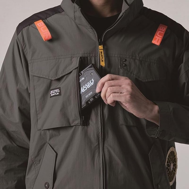 BURTLE Aircraft Tactical Short-Sleeve Blouson (Unisex) Spring/Summer Storm Gray AC1156 53 L