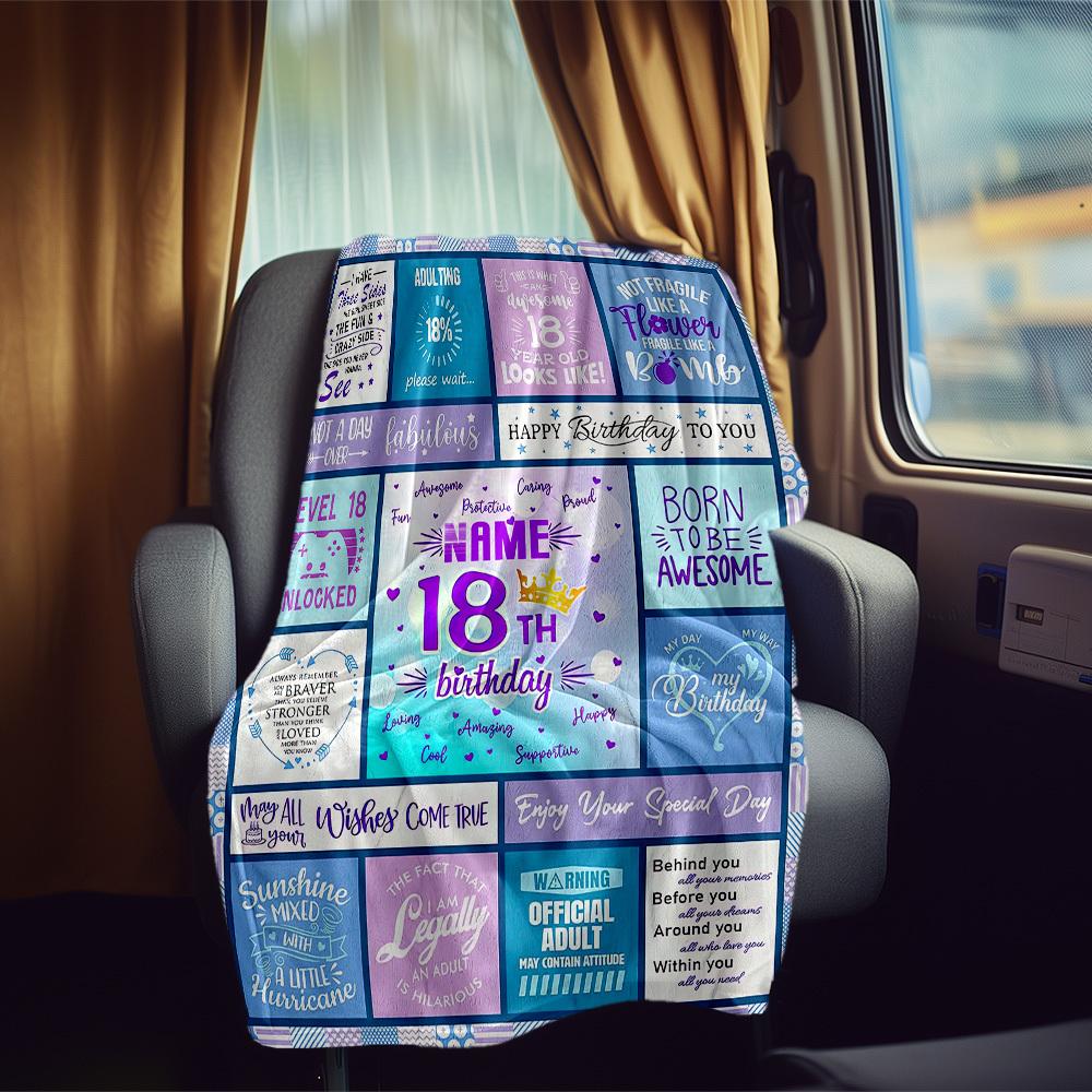 Birthday Gift Customize Your Name Rv Blanket Soft Comfortable Lightweight For All Seasons Perfect For Travel Camping Picnics Sofas Rvs Beds Living