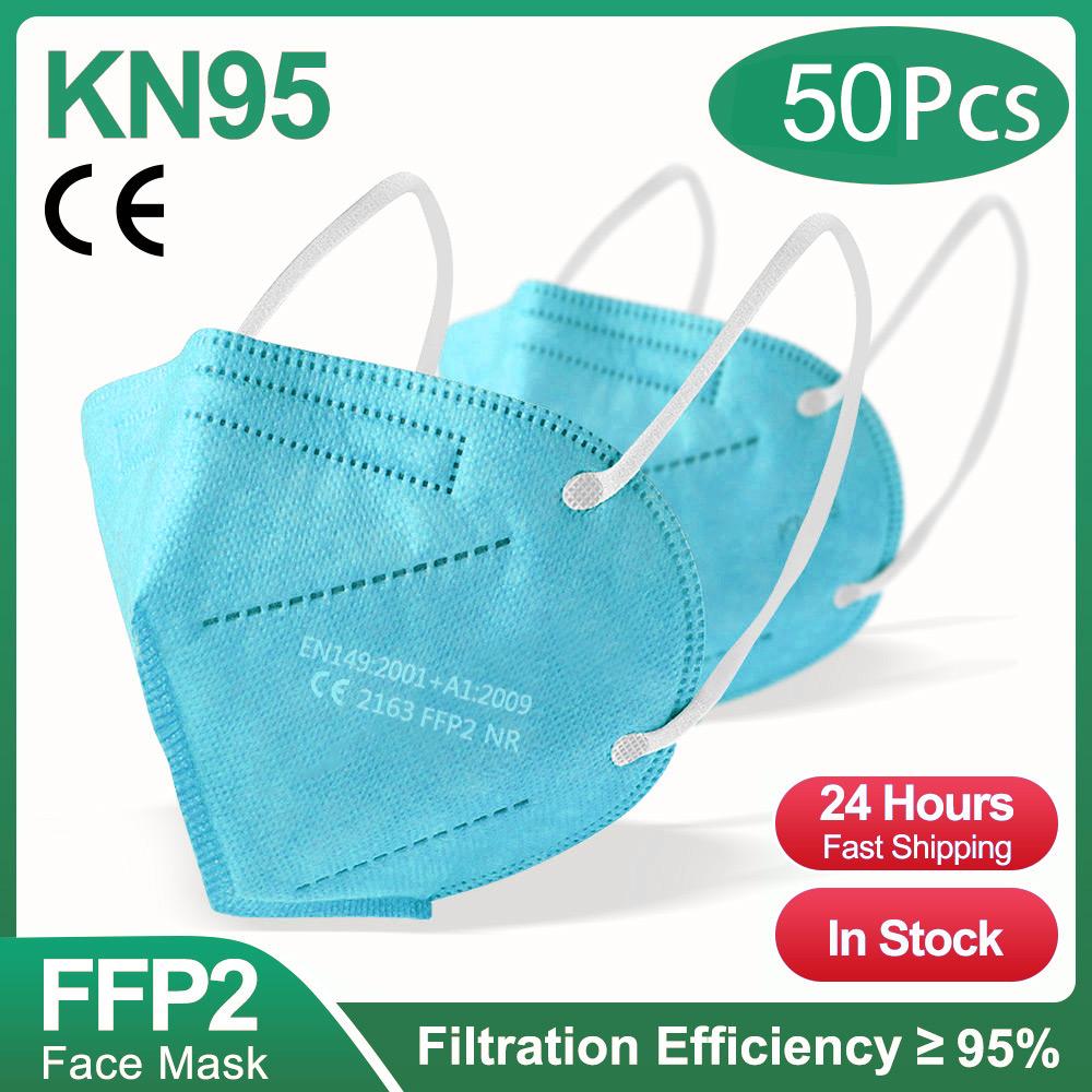 Health Protective KN95 Face Mask 5 Layer Filter Dust Port  Mascarillas FFP2 Nonwoven Health Protective N95 Mask Reusable Face