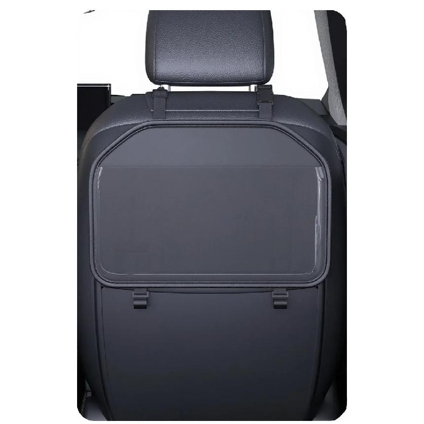 Car Seat Back Hanging Ipad Storage Bag Leather Auto Rear Seat Phone Pocket With Hooks Holder For Kids Interior Accessories