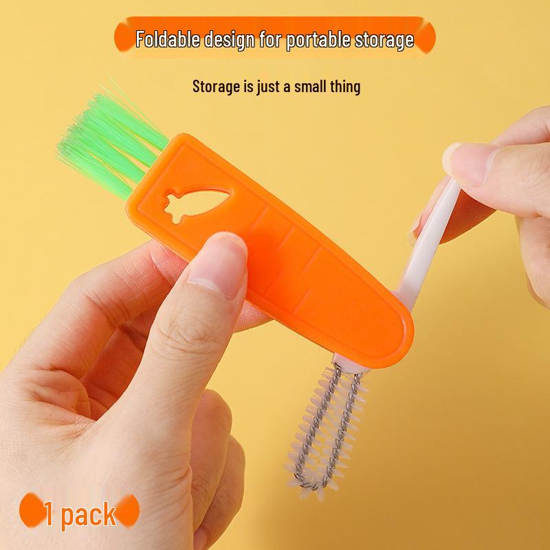 Multi-functional Three-in-One Cup Lid & Crevice Cleaner Brush
