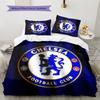 Chelsea FC Pattern Bedding Home Decoration Birthday Gift (1 * Duvet Cover + 2 * Pillowcase, Without Core)