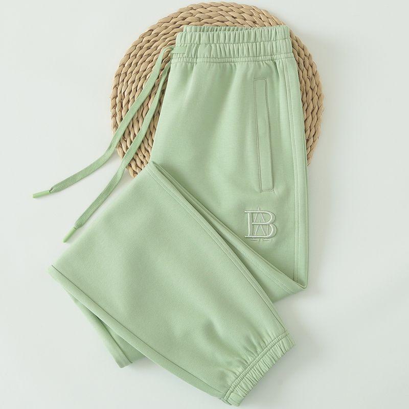 

2025 Новые спортивные штаны Женские Весна и Осень Горохово-зеленые Женские Свободные Спортивные штаны с манжетами на щиколотках Повседневные С высокой талией Тонкие Штаны Pea Green Spring and autumn XL code pants