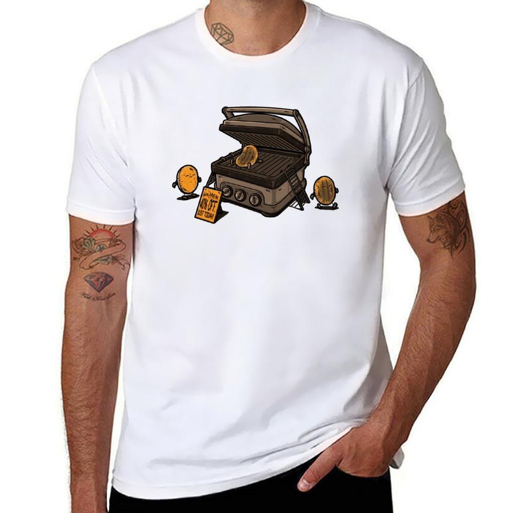Pancakes Solarium T-Shirt T Shirt Man Cotton Funny T Shirts Man T-Shirt