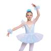 Kids Girls Ballet Dance Dress Sleeveless Embroidery Sequin Tulle Tutu Fairy Princess Dresses Figure Skating Gymnastics Dancewear