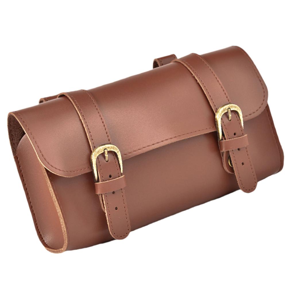 Borsa in Pelle per Attrezzatura da Ciclismo Borsa Frontale in Pelle per Bici da Strada Manubri da Ciclismo Borselli Accessorio per Ciclismo