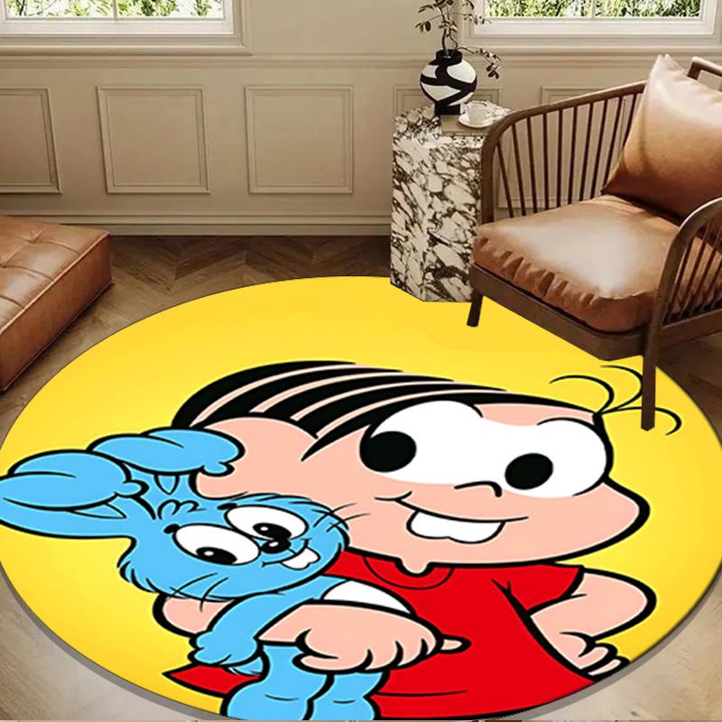 Friendship Monica Characters Round Rug for Livingroom,Bedroom, Palyroom, Chair Rug, Area rug, Circle Carpet, Large Size Decor Fan Christmas gift