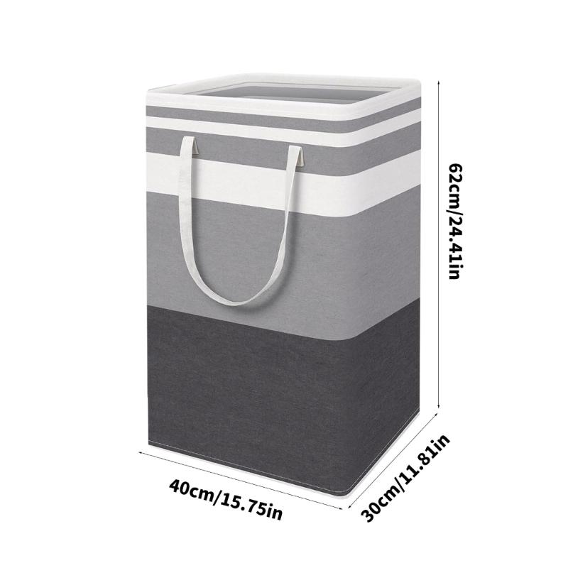 2 Piece Foldable Cloth Laundry Hamper 75L Practical Carrying Handles Space Saving Storage Solution for Bedroom