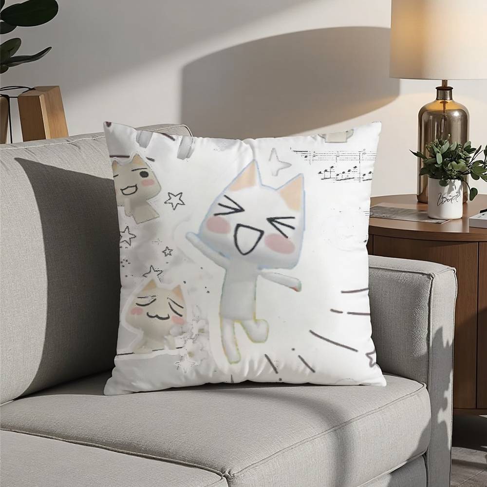 Cartoon Cute Toro Inoue Cat Pillow Case 3D Print Polyester Fiber 40*40cm Home Sofa Throw Decoration Festival Gift